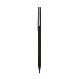 uniball® Roller Ball Pen, Stick, Extra-Fine 0.5 mm, Blue Ink, Black/Blue Barrel, Dozen (UBC60153) 1 Dozen