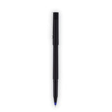 uniball® Roller Ball Pen, Stick, Extra-Fine 0.5 mm, Blue Ink, Black/Blue Barrel, 72/Pack (UBC2013566) Pack of 72
