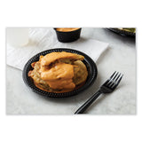 Pactiv Evergreen Meadoware Impact Plastic Dinnerware, Plate, 6" dia, Black, 1,000/Carton (PCTYMI6E) Case of 1000