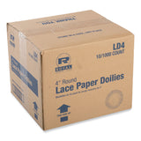 AmerCareRoyal® Lace Doilies, Round, 4", White, 10,000/Carton (RPPLD4) Case of 10000