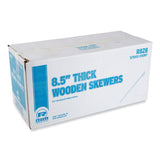 AmerCareRoyal® Wooden Skewers, 8.5", Natural, 1,000/Box, 5 Boxes/Carton (RPPR828) Case of 5000