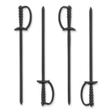AmerCareRoyal® Sword Picks, Plastic, 6", Black, 1,000/Box, 10 Boxes/Carton (RPPRP147BK) Case of 10000