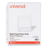Universal® Top-Load Poly Sheet Protectors, Heavy Gauge, Letter Size, Clear, 25/Pack (UNV21137) Pack of 25