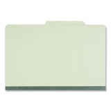 Universal® Six-Section Pressboard Classification Folders, 2" Expansion, 2 Dividers, 6 Fasteners, Legal Size, Green Exterior, 10/Box (UNV10281) Each