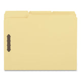 Universal® Deluxe Reinforced Top Tab Fastener Folders, 0.75" Expansion, 2 Fasteners, Letter Size, Yellow Exterior, 50/Box (UNV13524) Box of 50