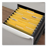 Universal® Deluxe Reinforced Top Tab Fastener Folders, 0.75" Expansion, 2 Fasteners, Letter Size, Yellow Exterior, 50/Box (UNV13524) Box of 50