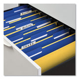 Universal® Deluxe Reinforced Top Tab Fastener Folders, 0.75" Expansion, 2 Fasteners, Legal Size, Blue Exterior, 50/Box (UNV13525) Box of 50