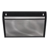 Universal® Metal Mesh Wall File, Letter Size, 14" x 3.1" x 8.2", Black (UNV20026) Each