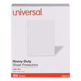 Universal® Top-Load Poly Sheet Protectors, Heavy Gauge, Letter Size, Clear, 200/Pack (UNV21134) Pack of 200