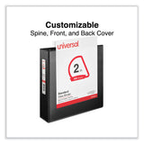 Universal® Slant D-Ring View Binder, 3 Rings, 2" Capacity, 11 x 8.5, Black (UNV20745) Each