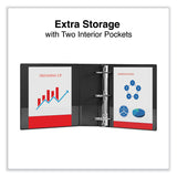 Universal® Slant D-Ring View Binder, 3 Rings, 3" Capacity, 11 x 8.5, Black (UNV20747) Each