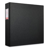 Universal® Deluxe Non-View D-Ring Binder with Label Holder, 3 Rings, 2" Capacity, 11 x 8.5, Black (UNV20781) Each