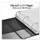 Universal® Deluxe Non-View D-Ring Binder with Label Holder, 3 Rings, 2" Capacity, 11 x 8.5, Black (UNV20781) Each