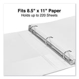 Universal® Slant D-Ring View Binder, 3 Rings, 1" Capacity, 11 x 8.5, White, 12/Carton (UNV207421PK) Case of 12