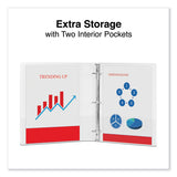 Universal® Slant D-Ring View Binder, 3 Rings, 1" Capacity, 11 x 8.5, White, 12/Carton (UNV207421PK) Case of 12