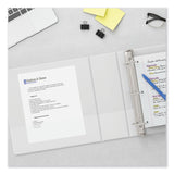 Universal® Slant D-Ring View Binder, 3 Rings, 1" Capacity, 11 x 8.5, White, 12/Carton (UNV207421PK) Case of 12