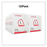 Universal® Slant D-Ring View Binder, 3 Rings, 1" Capacity, 11 x 8.5, White, 12/Carton (UNV207421PK) Case of 12
