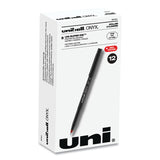 uniball® ONYX Roller Ball Pen, Stick, Fine 0.7 mm, Red Ink, Black/Red Barrel, Dozen (UBC60144) 1 Dozen
