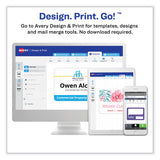 Avery® Printable Adhesive Name Badges, 3.38 x 2.33, Blue "Hello", 100/Pack (AVE5141) Pack of 100