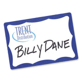 Avery® Printable Adhesive Name Badges, 3.38 x 2.33, Blue Border, 100/Pack (AVE5144) Pack of 100