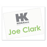 Avery® Printable Adhesive Name Badges, 3.38 x 2.33, White, 100/Pack (AVE5147) Pack of 100