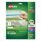 Avery® Removable Multi-Use Labels, Inkjet/Laser Printers, 0.5 x 1.75, White, 80/Sheet, 25 Sheets/Pack (AVE6467) Pack of 2000