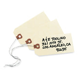 Avery® Double Wired Shipping Tags, 11.5 pt Stock, 2.75 x 1.38, Manila, 1,000/Box (AVE12601) Box of 1000