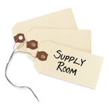 Avery® Double Wired Shipping Tags, 11.5 pt Stock, 3.25 x 1.63, Manila, 1,000/Box (AVE12602) Box of 1000