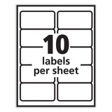PRES-a-ply® Labels, Laser Printers, 2 x 4, White, 10/Sheet, 100 Sheets/Box (AVE30603) Box of 1000
