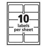 PRES-a-ply® Labels, Laser Printers, 2 x 4, White, 10/Sheet, 250 Sheets/Box (AVE30609) Box of 2500