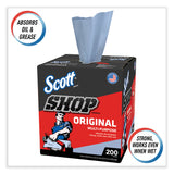 Scott® Shop Towels, POP-UP Box, 1-Ply, 9 x 12, Blue, 200/Box, 8 Boxes/Carton (KCC75190) 8 Boxes of 200