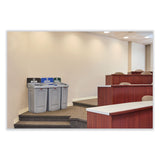 Rubbermaid Slim Jim Recycling Station 1-Stream, Mixed Recycling Station, 33 gal, Resin, Gray (RCP2171557) Each