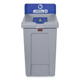 Rubbermaid Slim Jim Recycling Station 1-Stream, Mixed Recycling Station, 33 gal, Resin, Gray (RCP2171557) Each