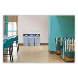 Rubbermaid Slim Jim Recycling Station 1-Stream, Mixed Recycling Station, 33 gal, Resin, Gray (RCP2171557) Each