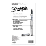 Sharpie® Fine Tip Permanent Marker, Stainless Steel Single Marker Case, Fine Bullet Tip, Black, 5/Pack (SAN2135418) Pack of 6