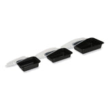 GEN Food Container with Lid, 32 oz, 8.81 x 6.02 x 2.24, Black/Clear, Plastic, 150/Carton (GENTORECT32) Case of 150