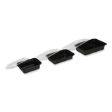 GEN Food Container with Lid, 12 oz, 5.78 x 4.52 x 2.24, Black/Clear, Plastic, 150/Carton (GENTORECT12) Case of 150
