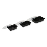 GEN Food Container with Lid, 16 oz, 7.48 x 5.03 x 2.04, Black/Clear, Plastic, 150/Carton (GENTORECT16) Case of 150