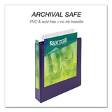 Samsill® Earth's Choice Plant-Based Economy Round Ring View Binders, 3 Rings, 1.5" Capacity, 11 x 8.5, Purple, 2/Pack (SAMMP286508) Pack of 2