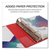 Samsill® Durable D-Ring View Binders, 3 Rings, 2" Capacity, 11 x 8.5, Black/Blue/Green/Red, 4/Pack (SAMMP46468) Pack of 4