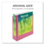 Samsill® Earth's Choice Plant-Based Economy Round Ring View Binders, 3 Rings, 3" Capacity, 11 x 8.5, Pink, 2/Pack (SAMU86876) Pack of 2