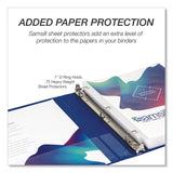 Samsill® Durable D-Ring View Binders, 3 Rings, 1" Capacity, 11 x 8.5, Blueberry/Blue Coconut/Dragonfruit/Purple, 4/Pack (SAMMP46439) Pack of 4