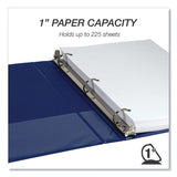 Samsill® Durable D-Ring View Binders, 3 Rings, 1" Capacity, 11 x 8.5, Blueberry/Blue Coconut/Dragonfruit/Purple, 4/Pack (SAMMP46439) Pack of 4