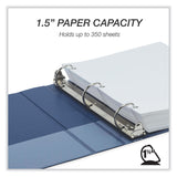 Samsill® Earth's Choice Plant-Based BOHO D-Ring View Binders, 1.5" Capacity, 11 x 8.5, Indigo, 2/Pack (SAMU69541) Pack of 2