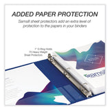 Samsill® Durable D-Ring View Binders, 3 Rings, 1" Capacity, 11 x 8.5, Black/Blue/Green/Red, 4/Pack (SAMMP46409) Pack of 4