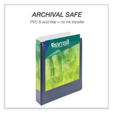 Samsill® Earth's Choice Plant-Based BOHO D-Ring View Binders, 1.5" Capacity, 11 x 8.5, Indigo, 2/Pack (SAMU69541) Pack of 2