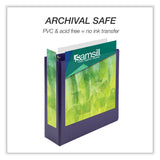 Samsill® Earth's Choice Plant-Based Economy Round Ring View Binders, 3 Rings, 3" Capacity, 11 x 8.5, Purple, 2/Pack (SAMU86808) Pack of 2