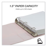 Samsill® Earth's Choice Plant-Based BOHO D-Ring View Binders, 1.5" Capacity, 11 x 8.5, Rose, 2/Pack (SAMU69540) Pack of 2