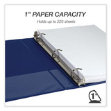 Samsill® Durable D-Ring View Binders, 3 Rings, 1" Capacity, 11 x 8.5, Black/Blue/Green/Red, 4/Pack (SAMMP46409) Pack of 4