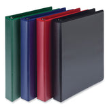 Samsill® Durable D-Ring View Binders, 3 Rings, 1" Capacity, 11 x 8.5, Black/Blue/Green/Red, 4/Pack (SAMMP46409) Pack of 4
